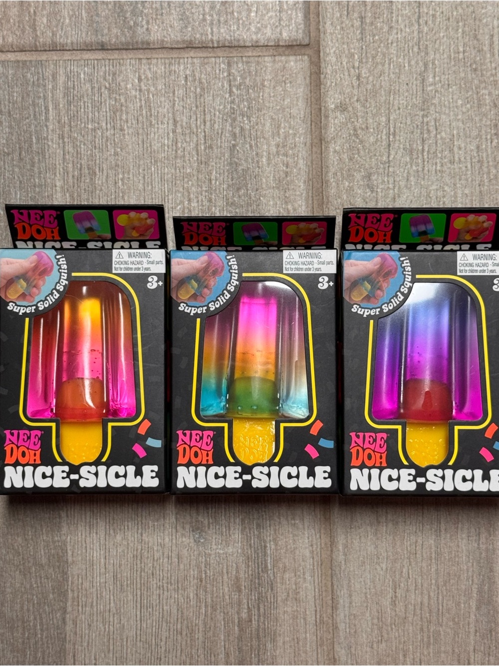 3 NeeDoh Nice-Sicles 🩷🧡💜
